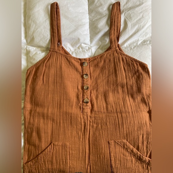Billabong Daydream Button Front Jumpsuit in Rust NWOT - Picture 6 of 16